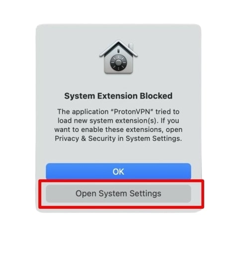 System Extension Blocked