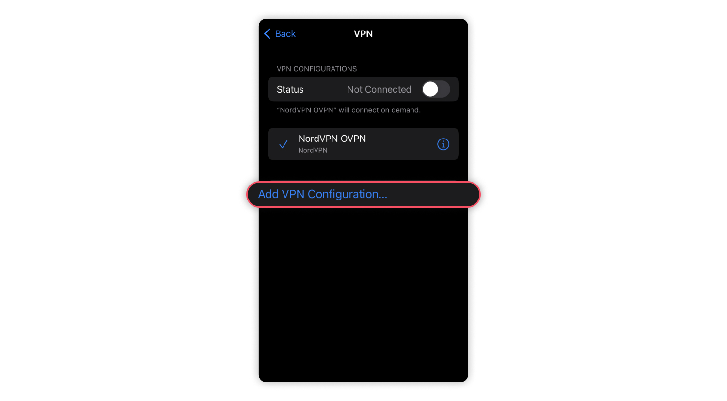 Add VPN Configuration