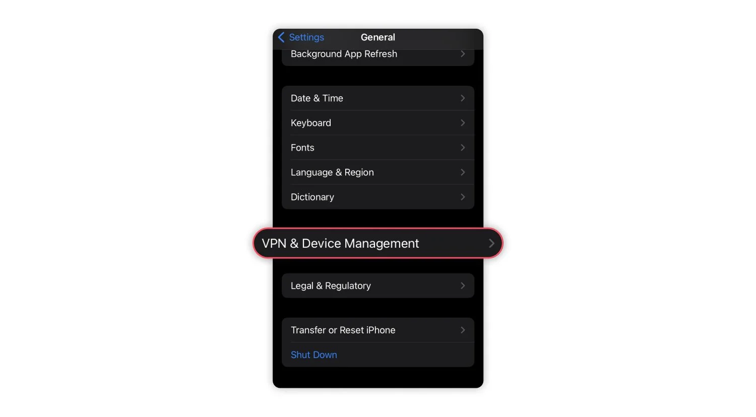 VPN & device management